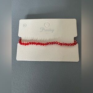 🛍️ any 5 items for $15 🛍️ ePretty Vibrant Red glass Crystal Bracelet